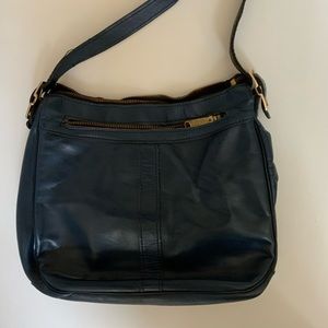 Dark blue shoulder bag